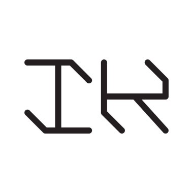 ik ilk harf vektör logo simgesi