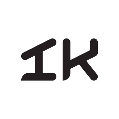 ik ilk harf vektör logo simgesi