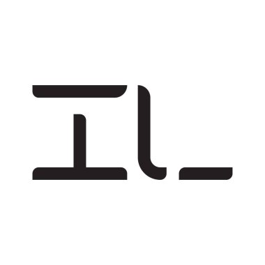 il ilk harf vektör logosu simgesi