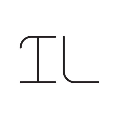 il ilk harf vektör logosu simgesi