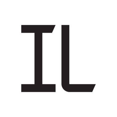 il ilk harf vektör logosu simgesi