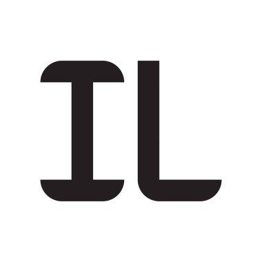 il ilk harf vektör logosu simgesi