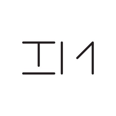 ilk harf vektör logo simgesi