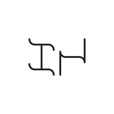 ilk harf vektör logo simgesinde