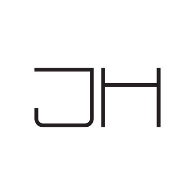 jh ilk harf vektör logo simgesi