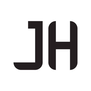 jh ilk harf vektör logo simgesi