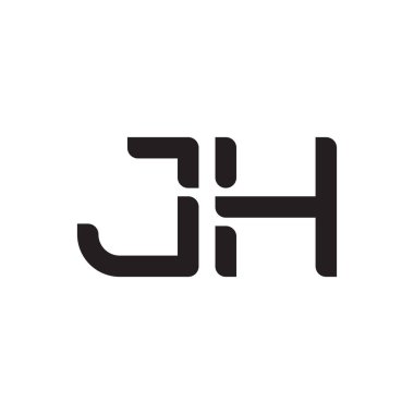 jh ilk harf vektör logo simgesi