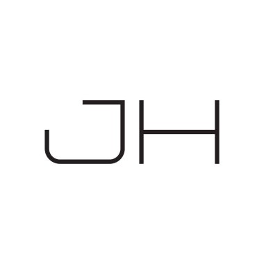 jh ilk harf vektör logo simgesi