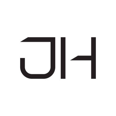 jh ilk harf vektör logo simgesi