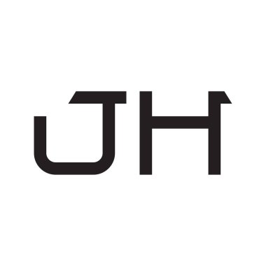 jh ilk harf vektör logo simgesi