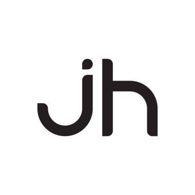 jh ilk harf vektör logo simgesi
