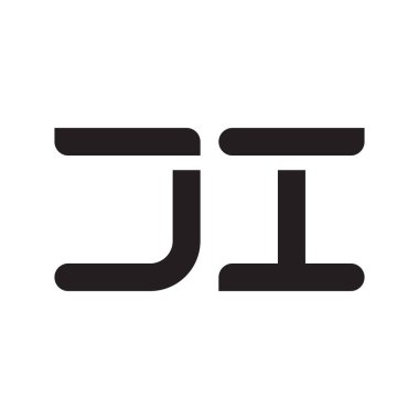 ji ilk harf vektör logo simgesi