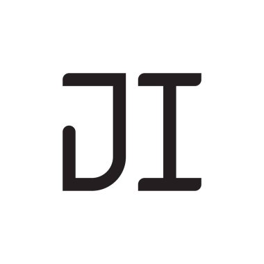ji ilk harf vektör logo simgesi