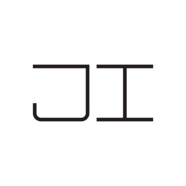 ji ilk harf vektör logo simgesi