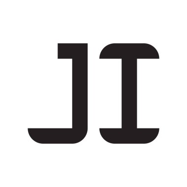 ji ilk harf vektör logo simgesi