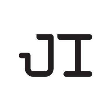 ji ilk harf vektör logo simgesi