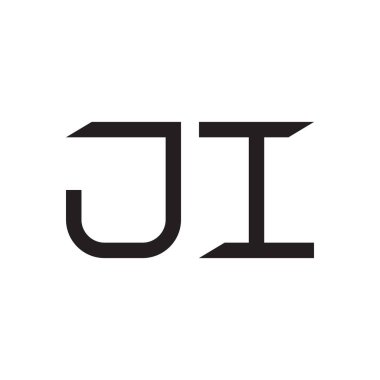 ji ilk harf vektör logo simgesi