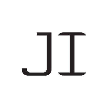 ji ilk harf vektör logo simgesi