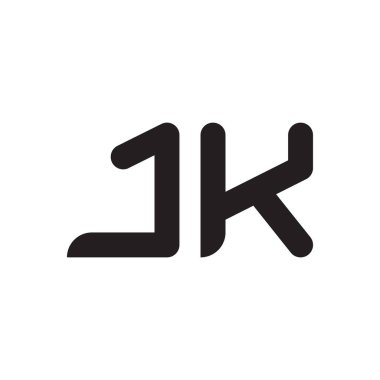 jk ilk harf vektör logo simgesi