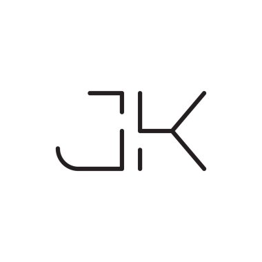 jk ilk harf vektör logo simgesi