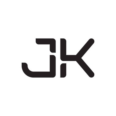 jk ilk harf vektör logo simgesi