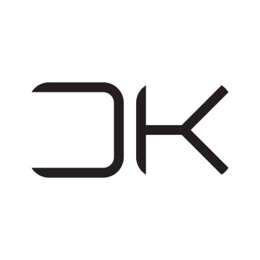 jk ilk harf vektör logo simgesi