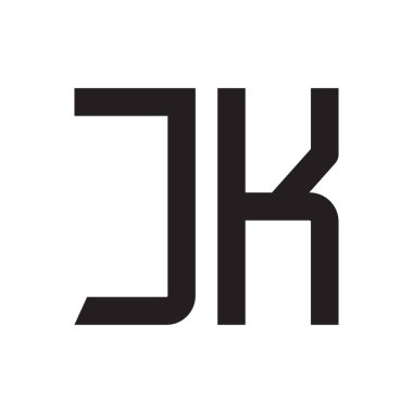 jk ilk harf vektör logo simgesi