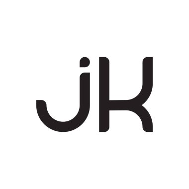 jk ilk harf vektör logo simgesi