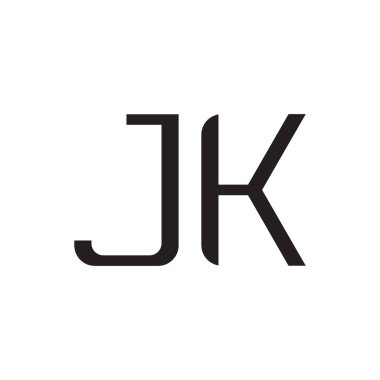 jk ilk harf vektör logo simgesi