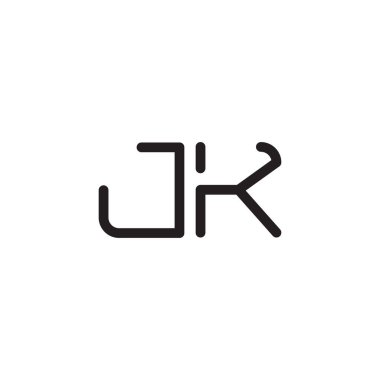 jk ilk harf vektör logo simgesi