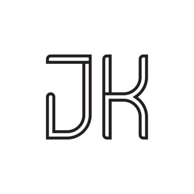 jk ilk harf vektör logo simgesi