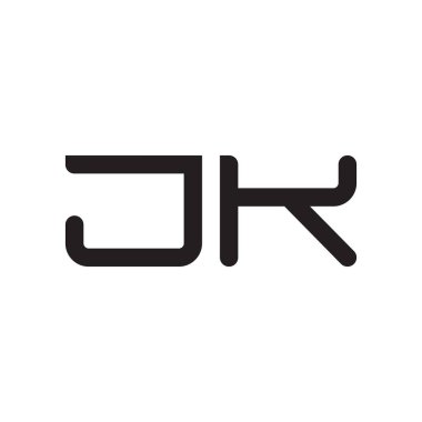 jk ilk harf vektör logo simgesi