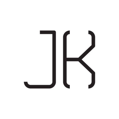 jk ilk harf vektör logo simgesi