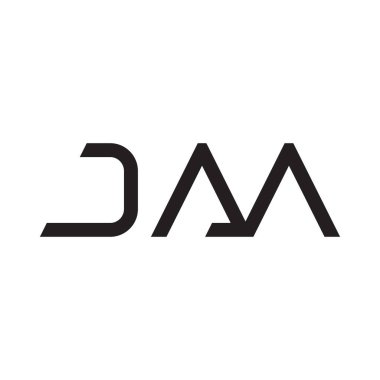 jm ilk harf vektör logo simgesi