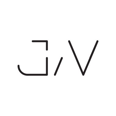 jn ilk harf vektör logo simgesi