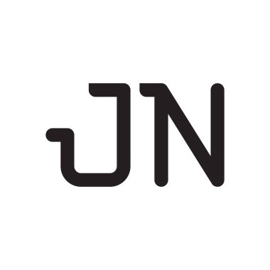 jn ilk harf vektör logo simgesi