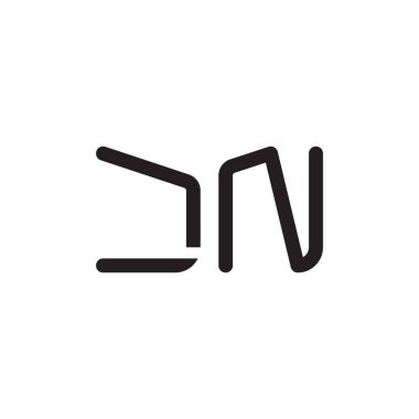 jn ilk harf vektör logo simgesi