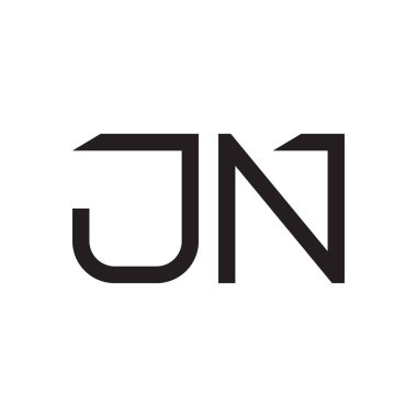 jn ilk harf vektör logo simgesi