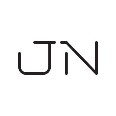 jn ilk harf vektör logo simgesi