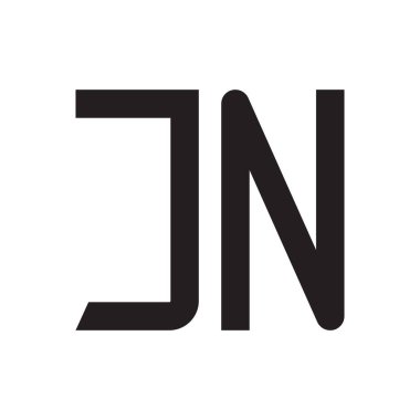 jn ilk harf vektör logo simgesi