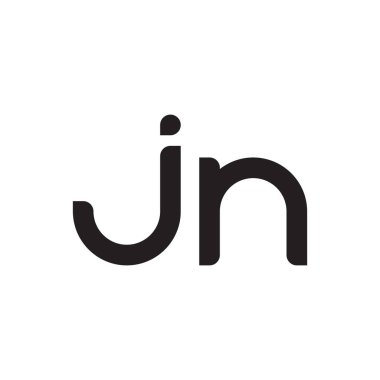 jn ilk harf vektör logo simgesi