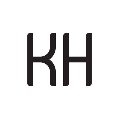 kh ilk harf vektör logo simgesi