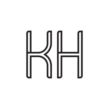 kh ilk harf vektör logo simgesi