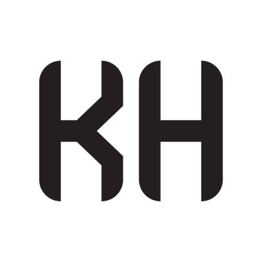 kh ilk harf vektör logo simgesi