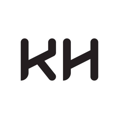 kh ilk harf vektör logo simgesi