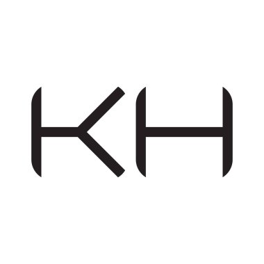 kh ilk harf vektör logo simgesi