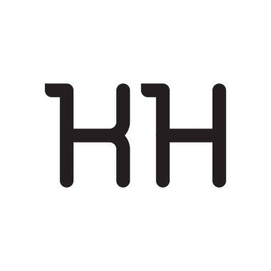 kh ilk harf vektör logo simgesi
