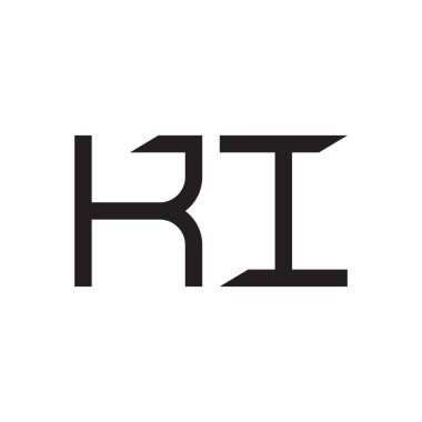 Ki ilk harf vektör logo simgesi