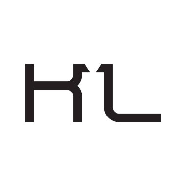 kl ilk harf vektör logo simgesi
