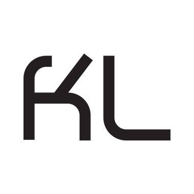 kl ilk harf vektör logo simgesi